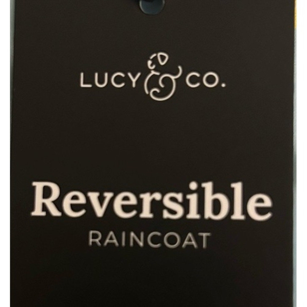 Lucy & Co. Lucky Ducky Reversible Dog Raincoat, Large, Yellow NEW - Picture 8 of 9
